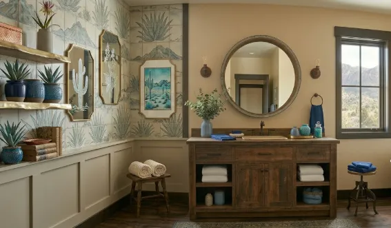 Blue Object in Bathroom: 15 Stylish Ideas to Elevate Your Space 6 Different shades of blue used in bathroom decor