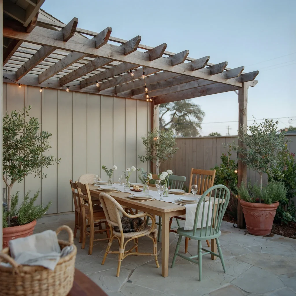 DIY Patio Cover Ideas: Transform Your Backyard into an Outdoor Retreat 5 DIY patio cover ideas featuring an outdoor dining space.