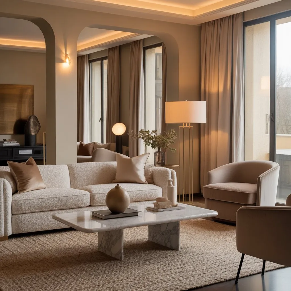 Modern Living Room Ideas 3 Luxury living room with elegant neutral décor and designer furniture