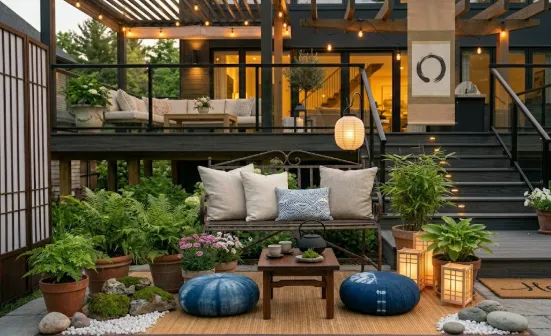 Japanese Balcony Ideas for Small Homes and Apartments 10 Japanese balcony designed for meditation and relaxation.