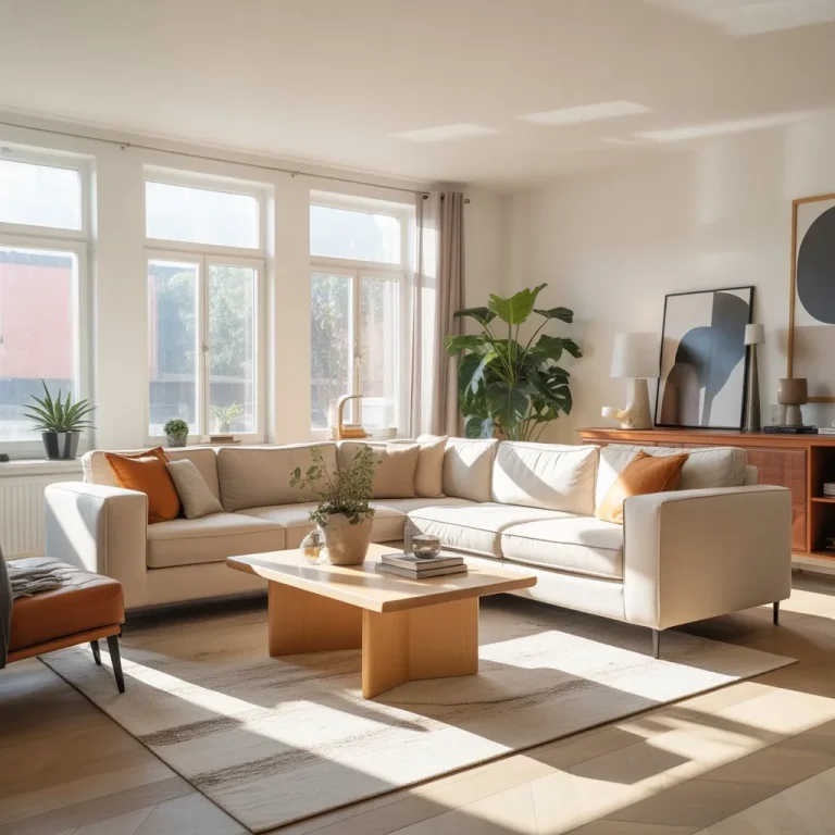 Modern Home Decor (Transform Your Living Space with Timeless Style) 2 Modern home décor living room with neutral furniture and natural lighting