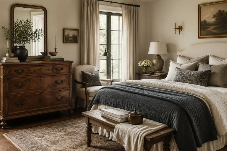 Vintage Bedroom: Timeless Design Ideas to Create a Charming and Elegant Space 3 Modern vintage bedroom with antique furniture