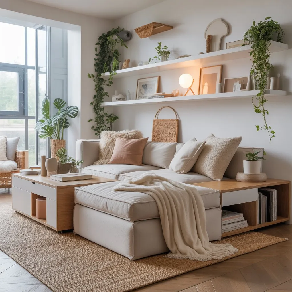 Small Space Living Room Ideas for Stylish Homes 4 Modern apartment living area with smart furniture layout