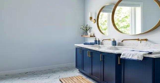 Blue Decor for Bathroom: 15 Stylish Ideas to Create a Fresh and Relaxing Space 2 Blue Decor for Bathroom