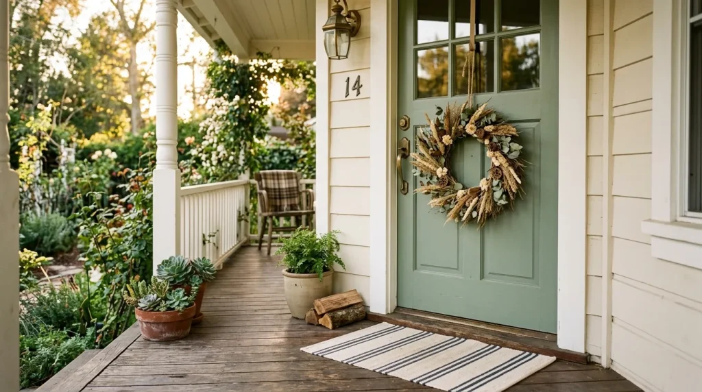 Front Door Designs: The Complete Guide to Style, Color, and Seasonal Decor 5 Front door summer decorating ideas on a budget with DIY wreath and painted door