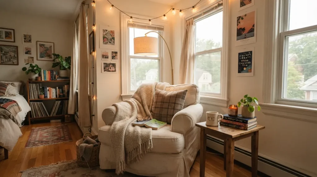 How to Make a Cozy Studio Apartment: The Ultimate Small-Space Living Guide 4 Cozy reading nook corner in a small studio apartment