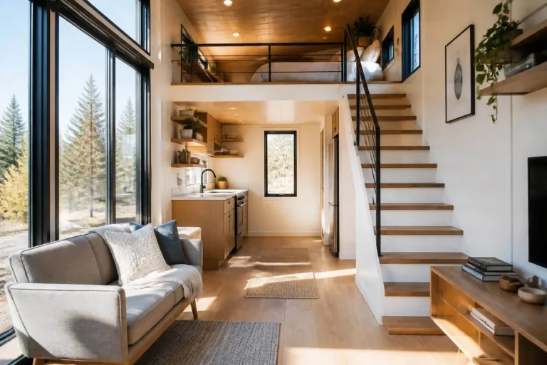 Tiny House Ideas: Smart Design & Converting a Storage Shed Into a Tiny Home 2 modern tiny house interior with open space