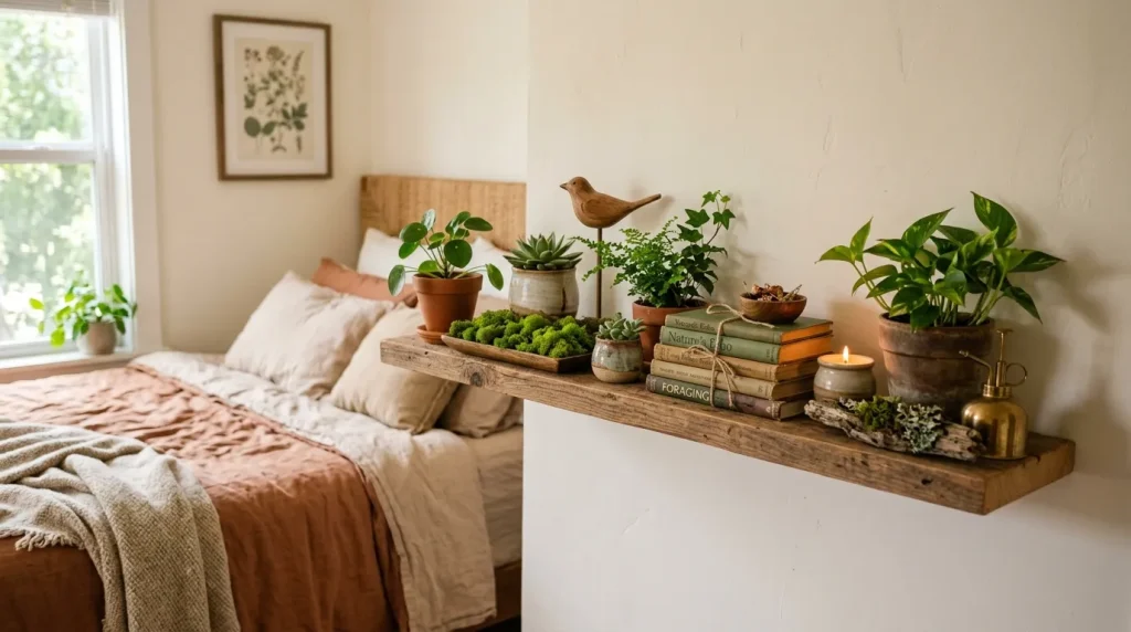 Therian Room Ideas: The Ultimate Guide to Designing Your Perfect Therian Den 3 Nature-inspired therian room decor with plants and wood accents