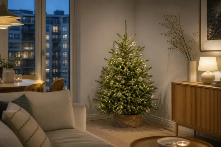 Modern Xmas Tree Ideas: Stylish Designs, Contemporary Decorations & Complete Guide 5 Small modern xmas tree idea for apartment decoration