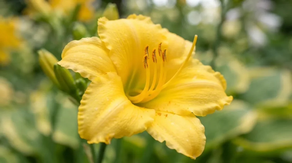 Yellow Perennial Plants Ideas: The Ultimate Guide to Bright, Long-Lasting Garden Color 4 Close-up of a yellow daylily flower for identification