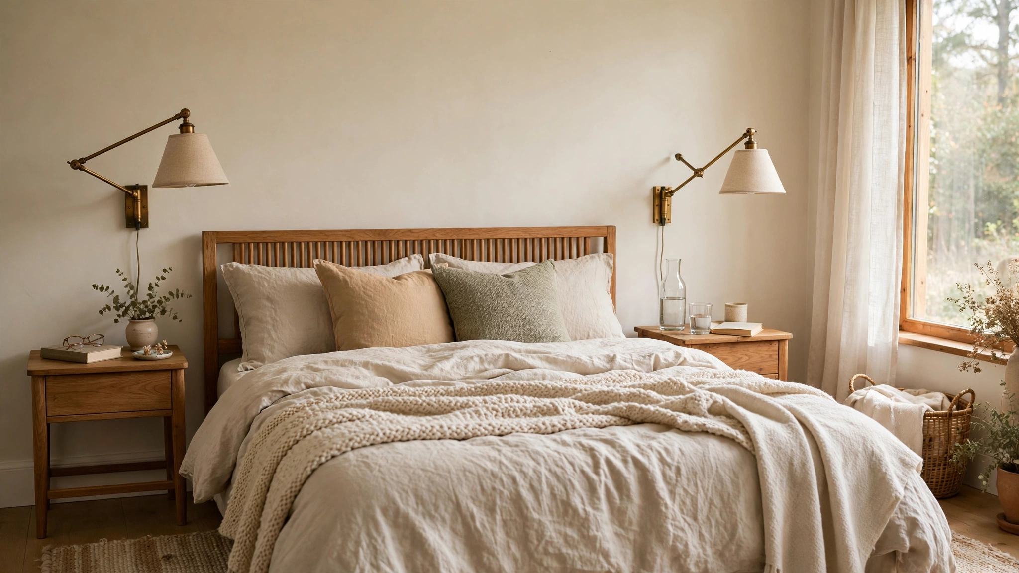 15 Bedroom Lighting Ideas Beyond the Ceiling Light 2 Swing-Arm Wall Sconces Beside the Bed
