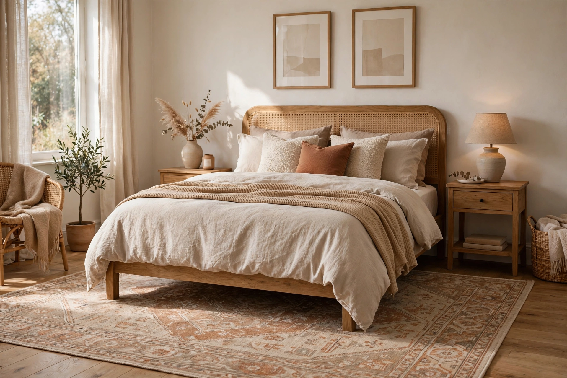 15 Bedroom Rug Ideas + Size Guide 6 Rug Size and Placement Cheat Sheet