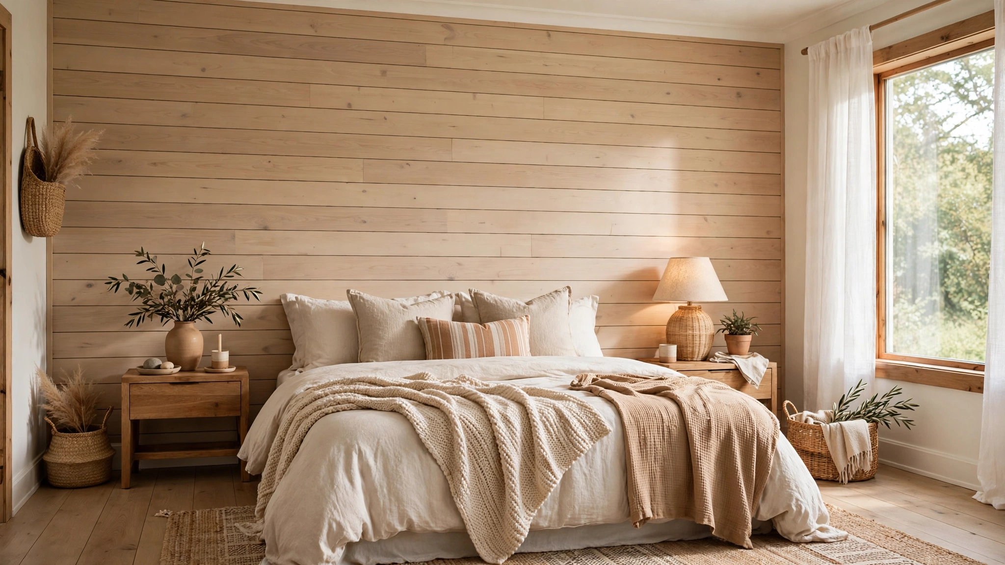12 DIY Headboard Ideas on a Budget 3 Shiplap Accent Wall Headboard