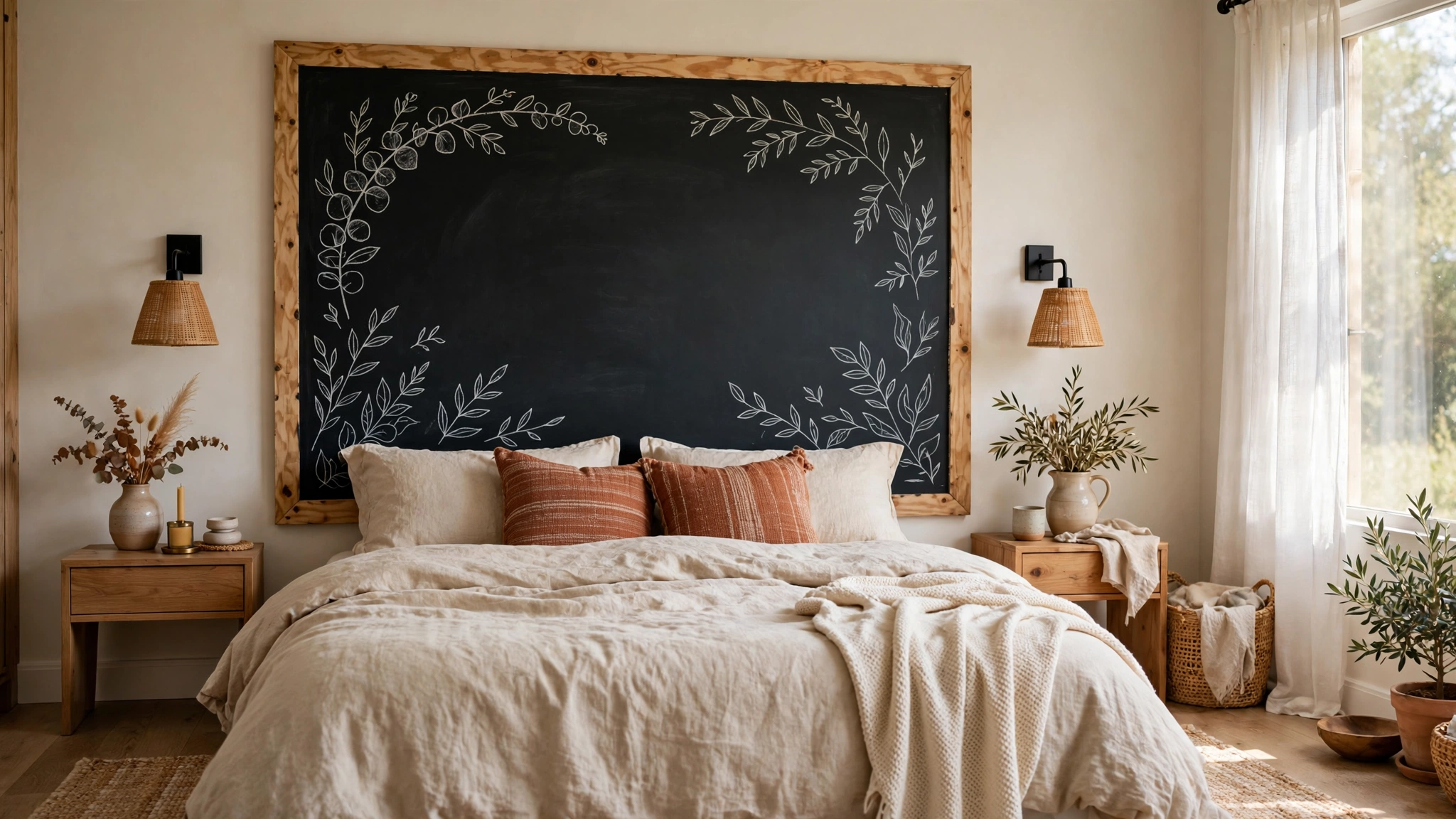 12 DIY Headboard Ideas on a Budget 6 Chalkboard Paint Headboard
