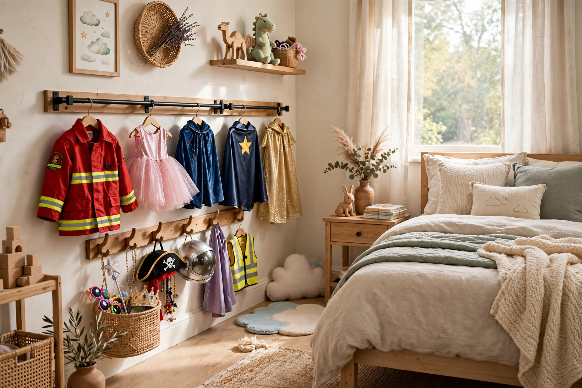 15 Fun Kids' Room Design Ideas 5 A Dress-Up and Costume Corner