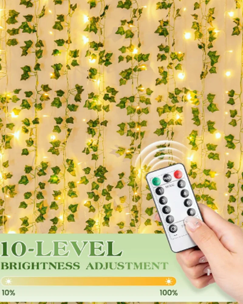 15 Best LED String & Strip Lights for a Cozy Home (2026 Guide) 12 KASZOO Artificial Ivy Garland with LED Lights