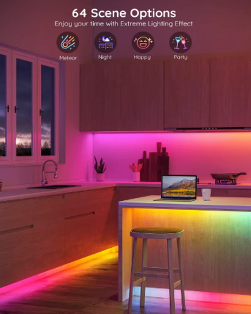 15 Best LED String & Strip Lights for a Cozy Home (2026 Guide) 14 Govee 65.6ft RGBIC LED Strip Lights