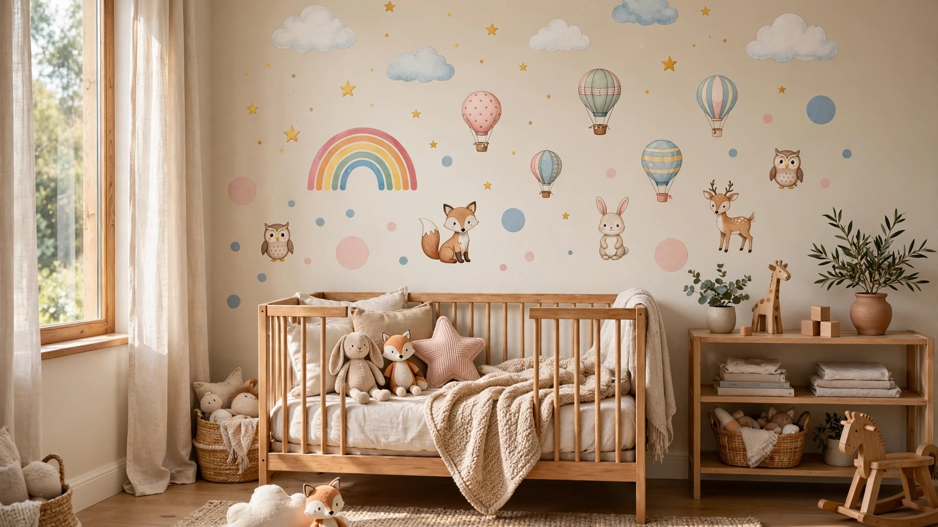 12 Sweet Toddler Bedroom Ideas 2 Add Whimsical Peel-and-Stick Wall Decals