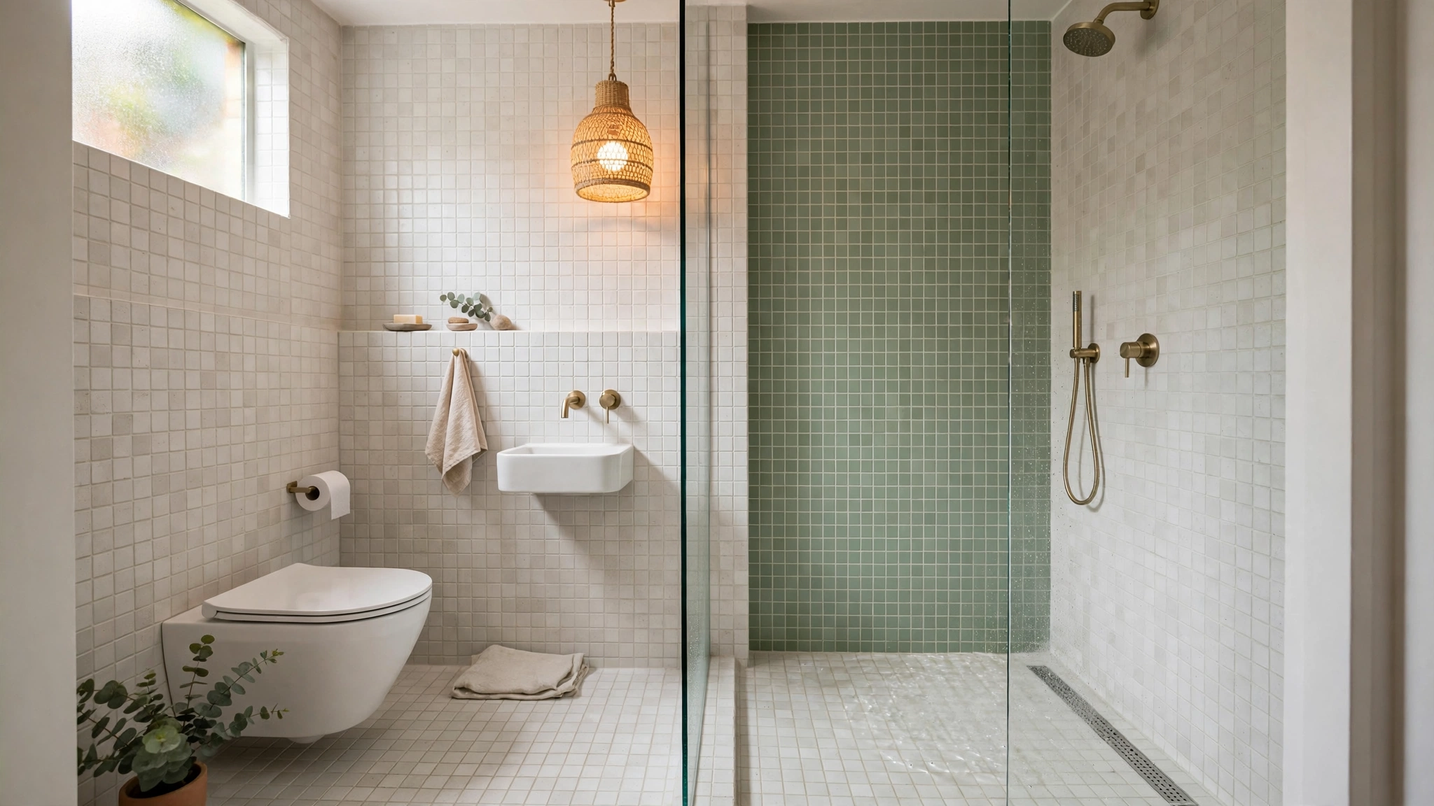 Small Bathroom with Shower: 20 Space-Smart Ideas 3 Wet-room style open shower in a small bathroom with shower